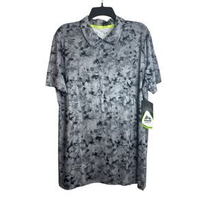 RBX GOLF X-Dri 18 Hole Golf‎ Polo Men's Large Gray Short Sleeve Breathable Soft